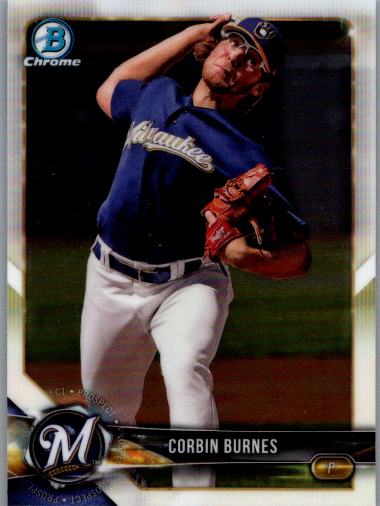 2018 Bowman - Chrome Prospects Corbin Burnes #BCP132 front