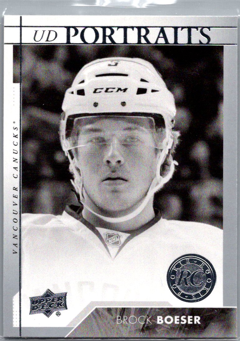2017-18 Upper Deck - UD Portraits Brock Boeser #P-58 front