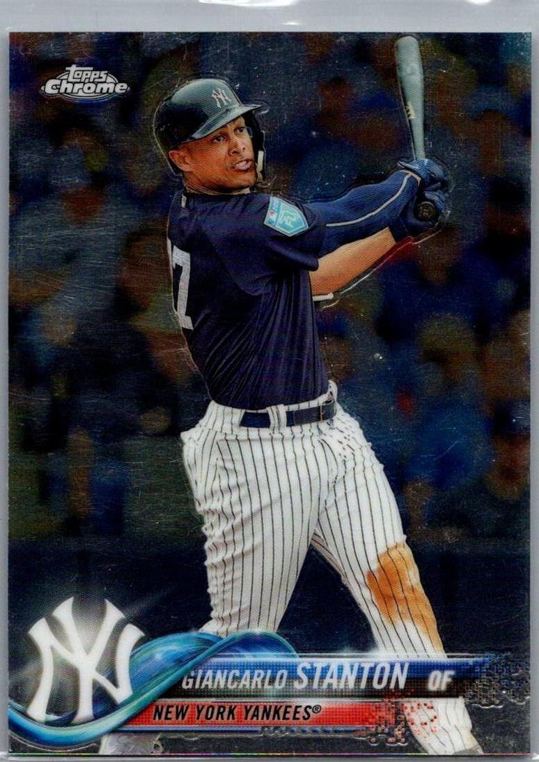 2018 Topps Chrome Giancarlo Stanton #186 front