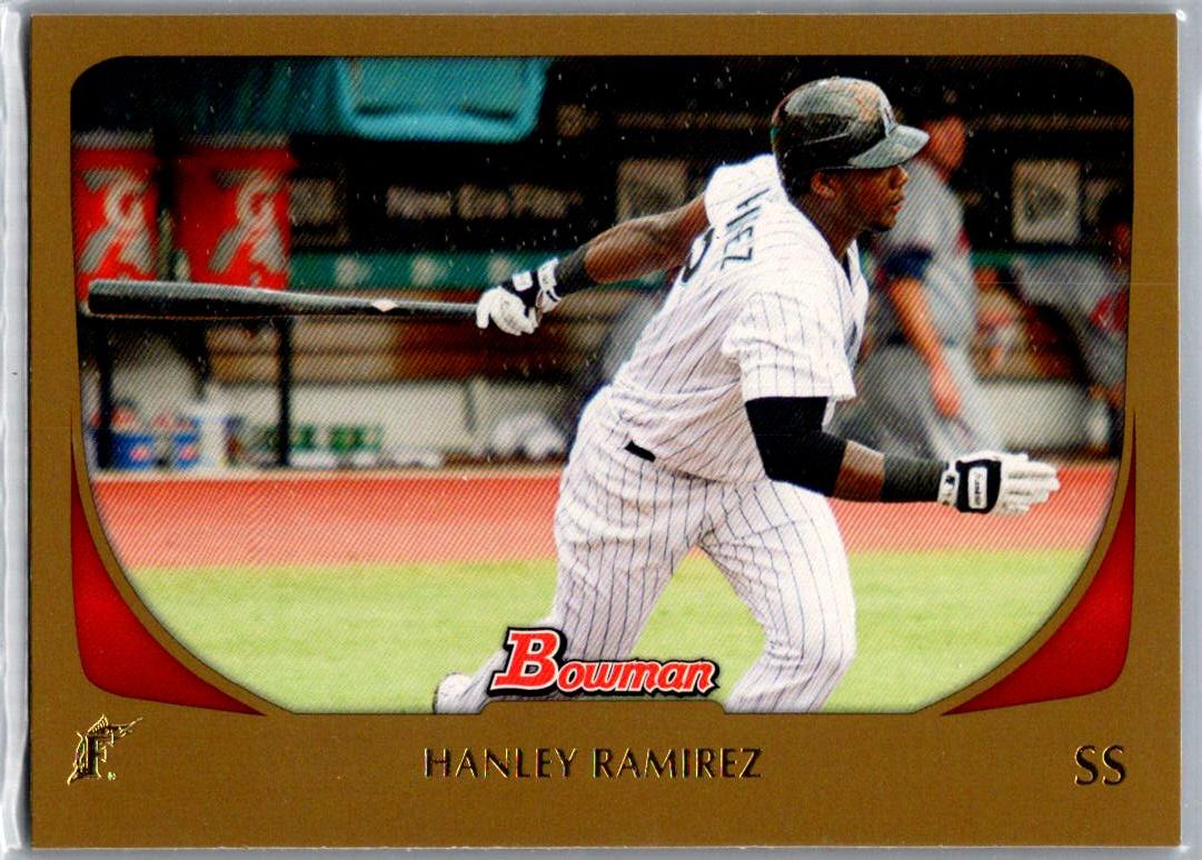 2011 Bowman - Gold Hanley Ramirez #10 front