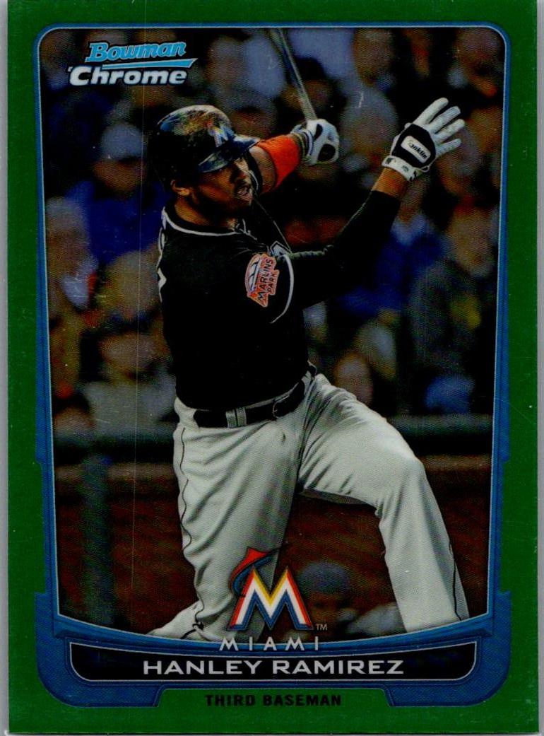 2012 Bowman Chrome - Green Refractors Hanley Ramirez #9 front