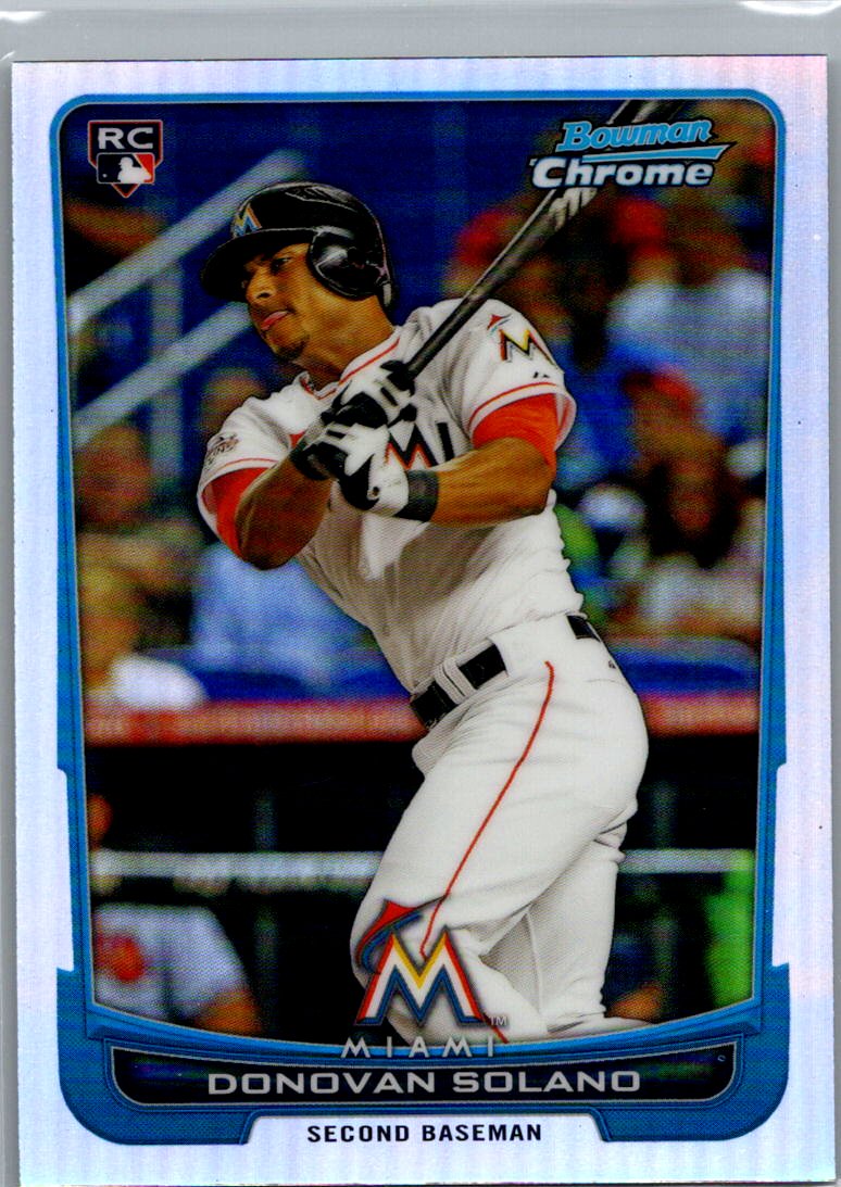 2012 Bowman Chrome - Refractors Donovan Solano #148 RC front