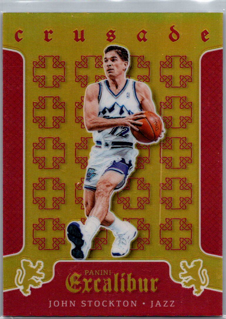2015-16 Panini Excalibur - Crusade Red John Stockton #61 SN149 front