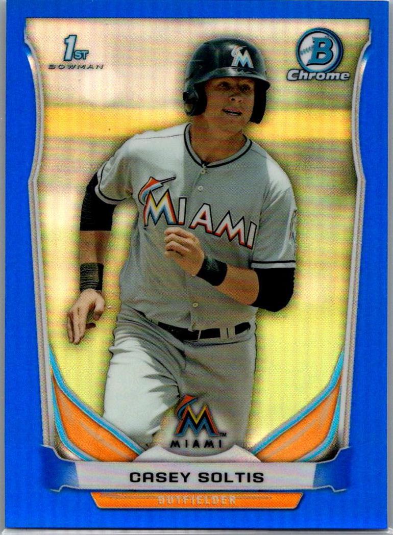 2014 Bowman Draft - Chrome Blue Refractors Casey Soltis #CDP110 SN399 front