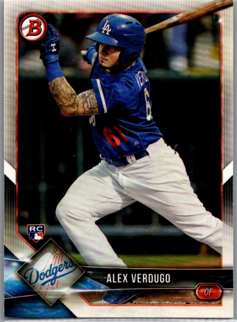 2018 Bowman Alex Verdugo #72 RC front