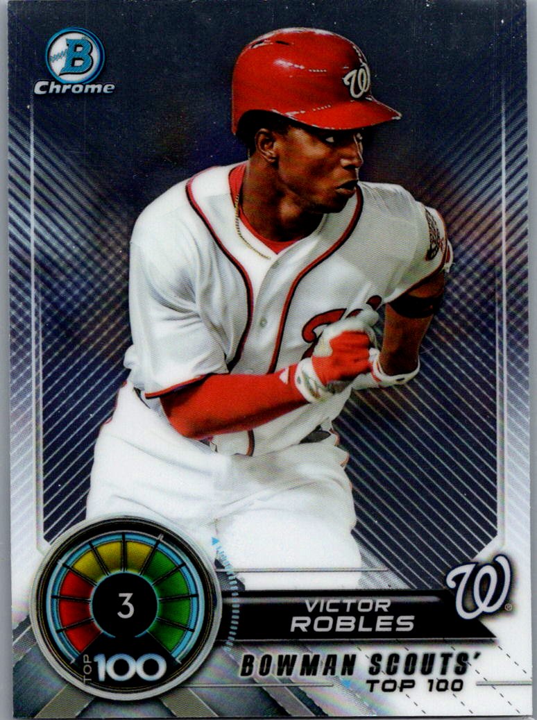 2018 Bowman - Bowman Chrome Scouts' Top 100 Victor Robles #BTP-3 front