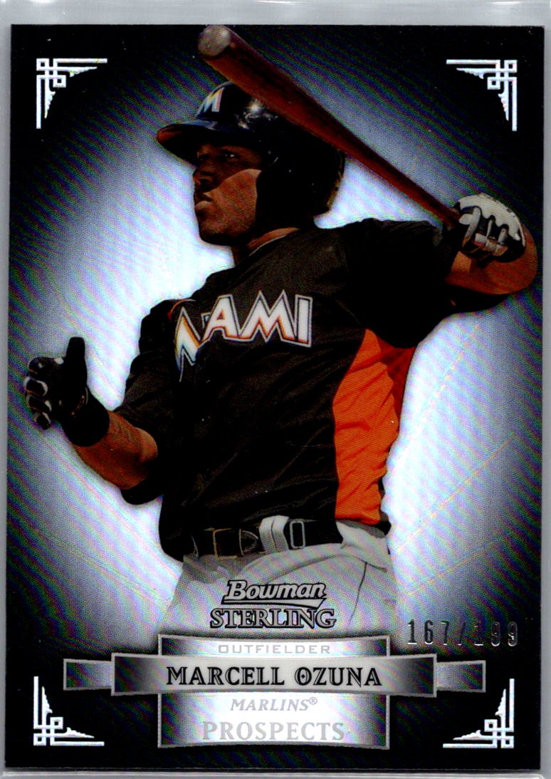 2012 Bowman Sterling - Prospects Refractors Marcell Ozuna #BSP31 SN199 front