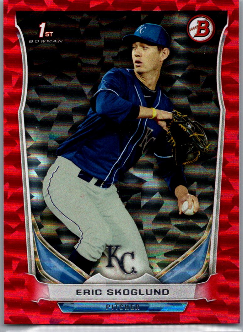 2014 Bowman Draft - Red Ice Eric Skoglund #DP96 SN150 front