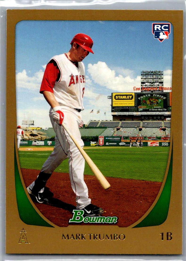 2011 Bowman - Gold Mark Trumbo #193 front
