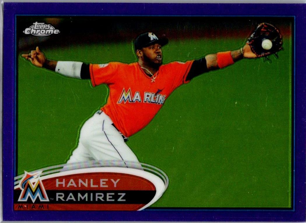 2012 Topps Chrome - Purple Refractors Hanley Ramirez #74 front