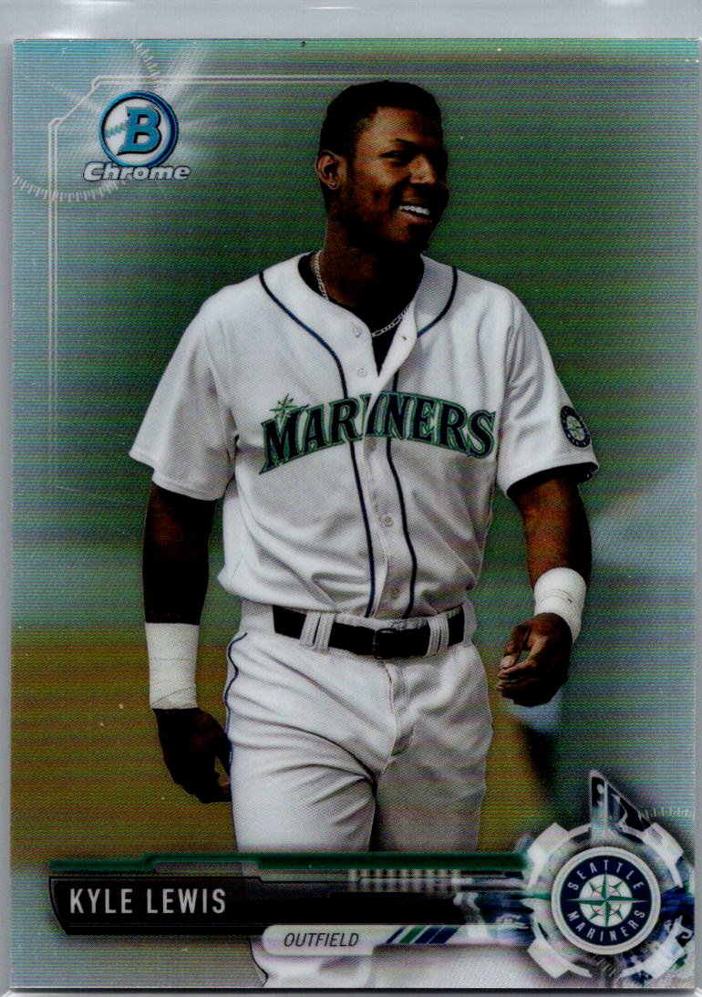 2017 Bowman - Chrome Prospects Refractors Kyle Lewis #BCP125 SN499 front