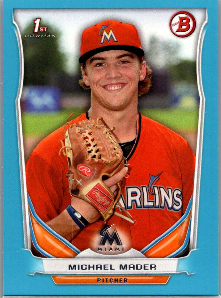 2014 Bowman Draft - Blue Michael Mader #DP102 SN399 front