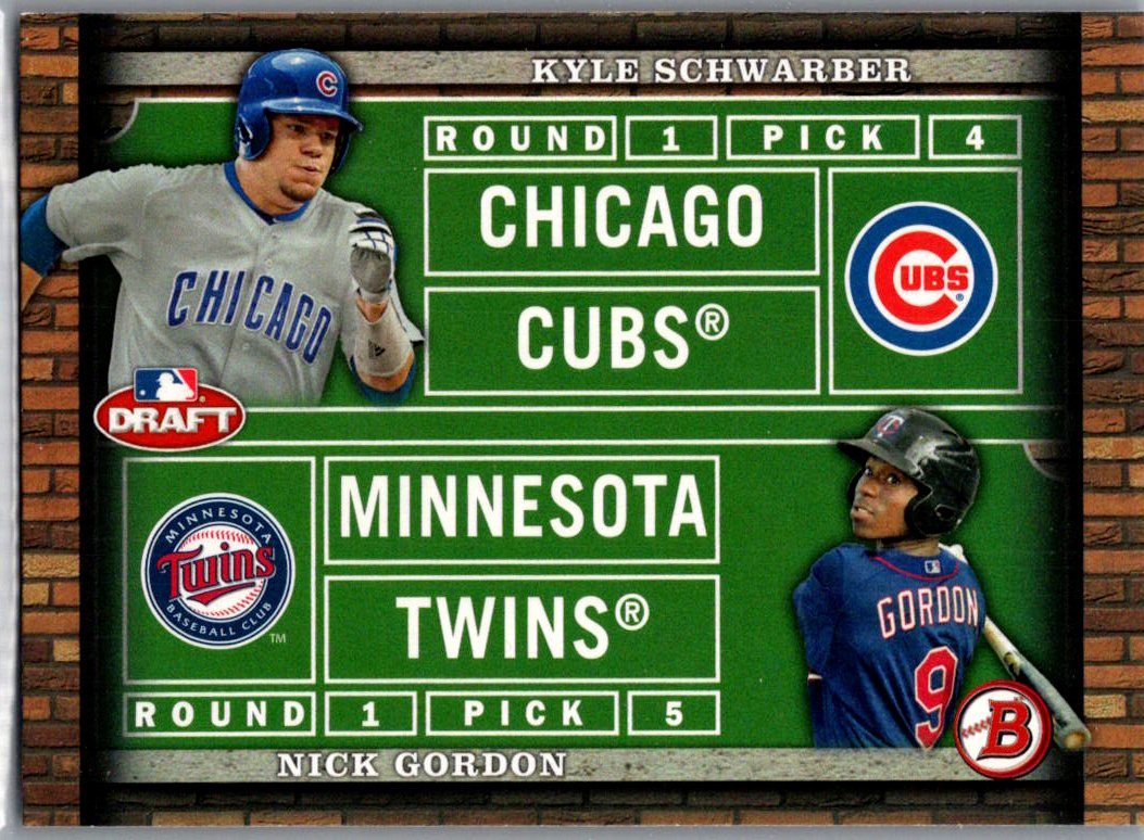 2014 Bowman Draft - Dual Draftees Kyle Schwarber / Nick Gordon #DD-SG front
