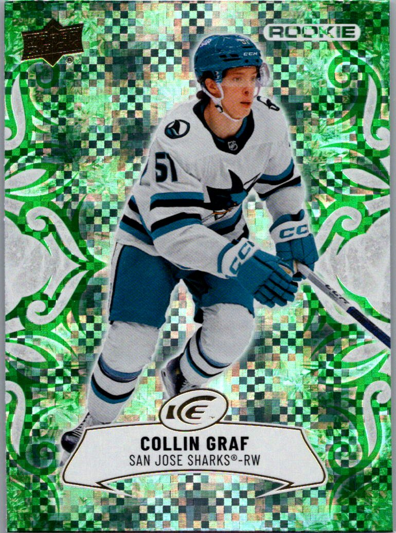 2024-25 Upper Deck Ice - Emerald Green Collin Graf #118 front