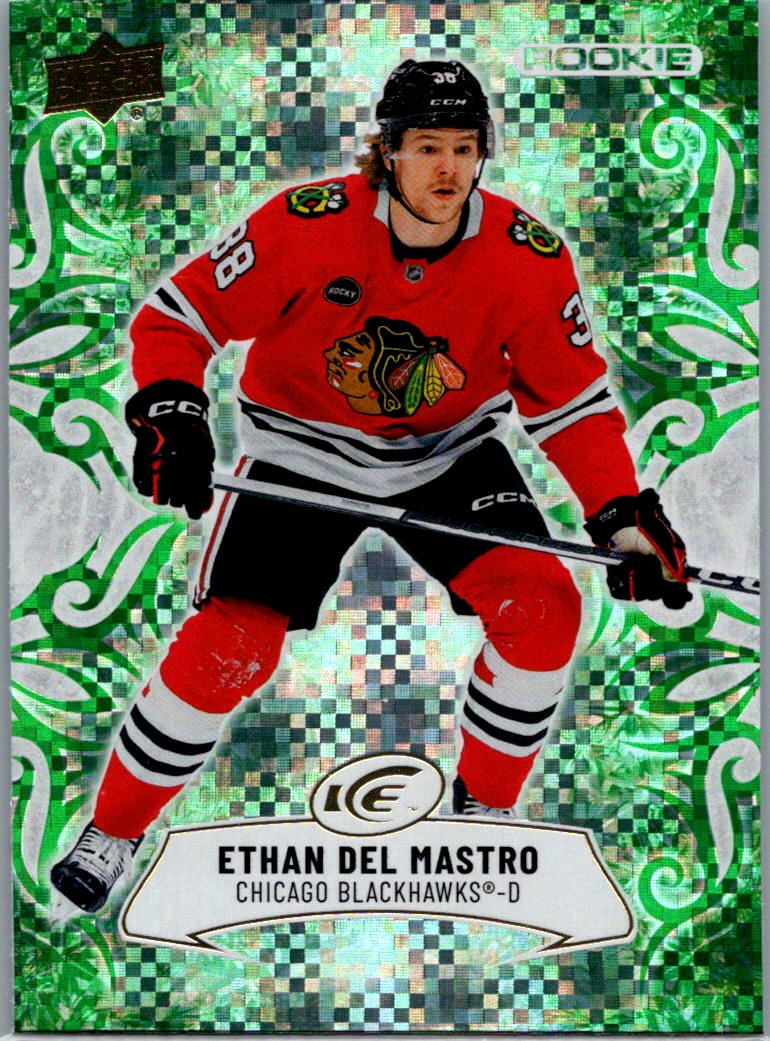2024-25 Upper Deck Ice - Emerald Green Ethan Del Mastro #115 front