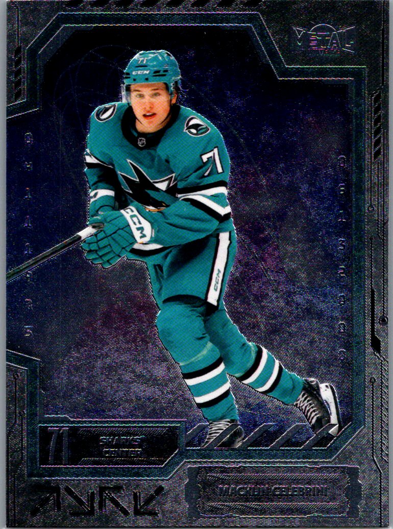 2025-26 SkyBox Metal Universe Macklin Celebrini #28 front