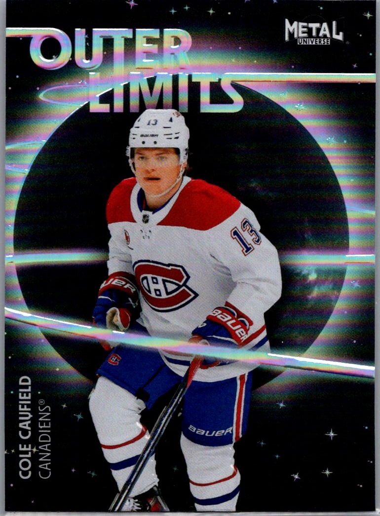 2025-26 SkyBox Metal Universe - Outer Limits Cole Caufield #OL-70 front