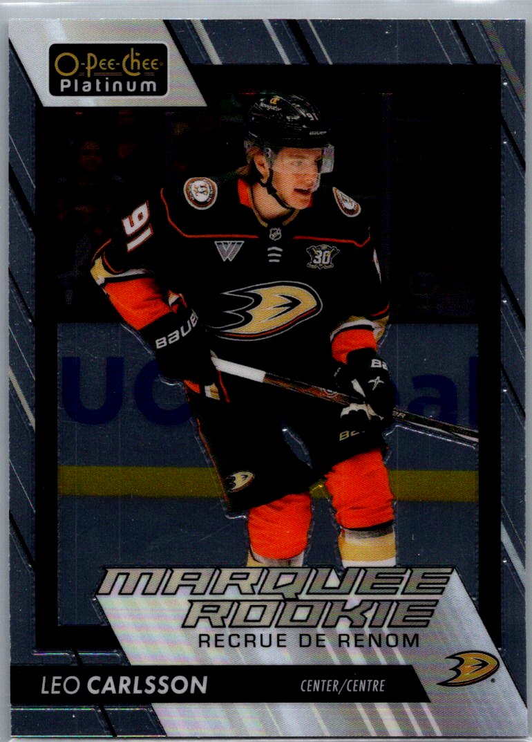 2023-24 O-Pee-Chee Platinum Leo Carlsson #293 RC front