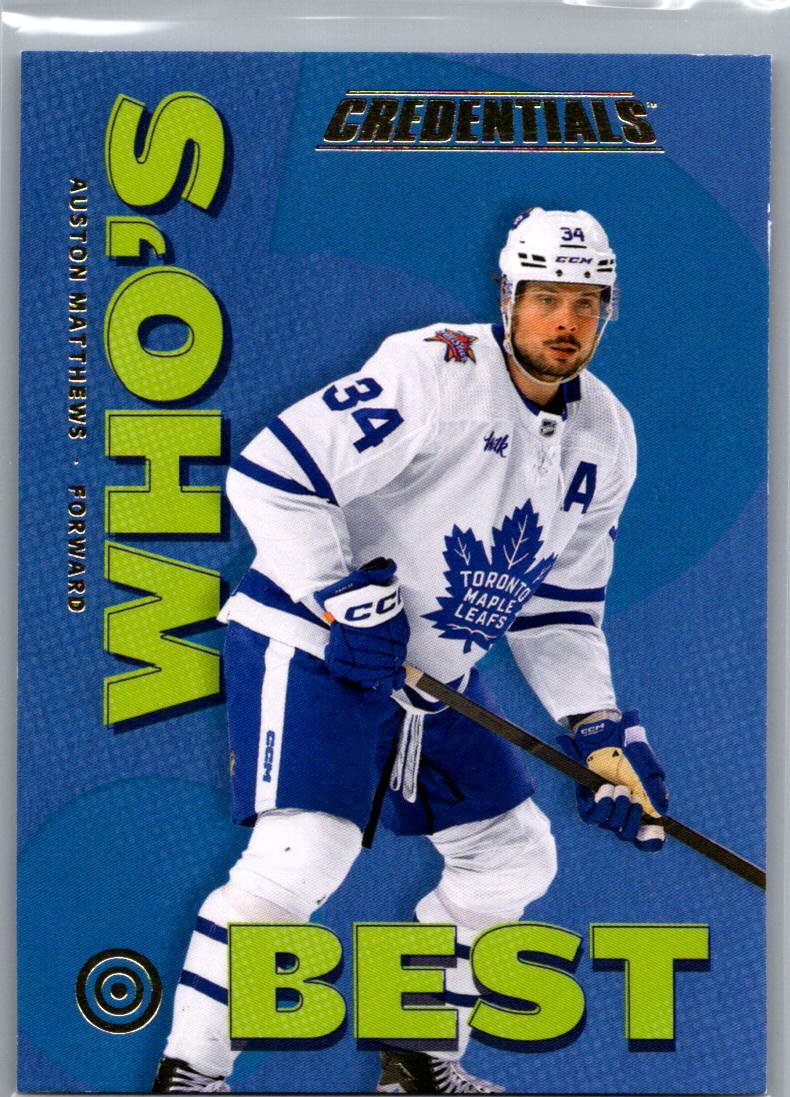 2023-24 Upper Deck Credentials - Who's Best? Auston Matthews #WB-AM front