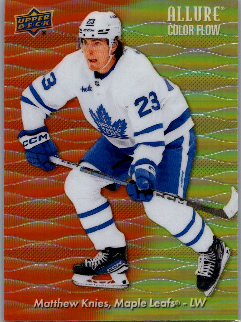 2023-24 Upper Deck Allure - Color Flow Orange-Yellow Matthew Knies #CF-2 front