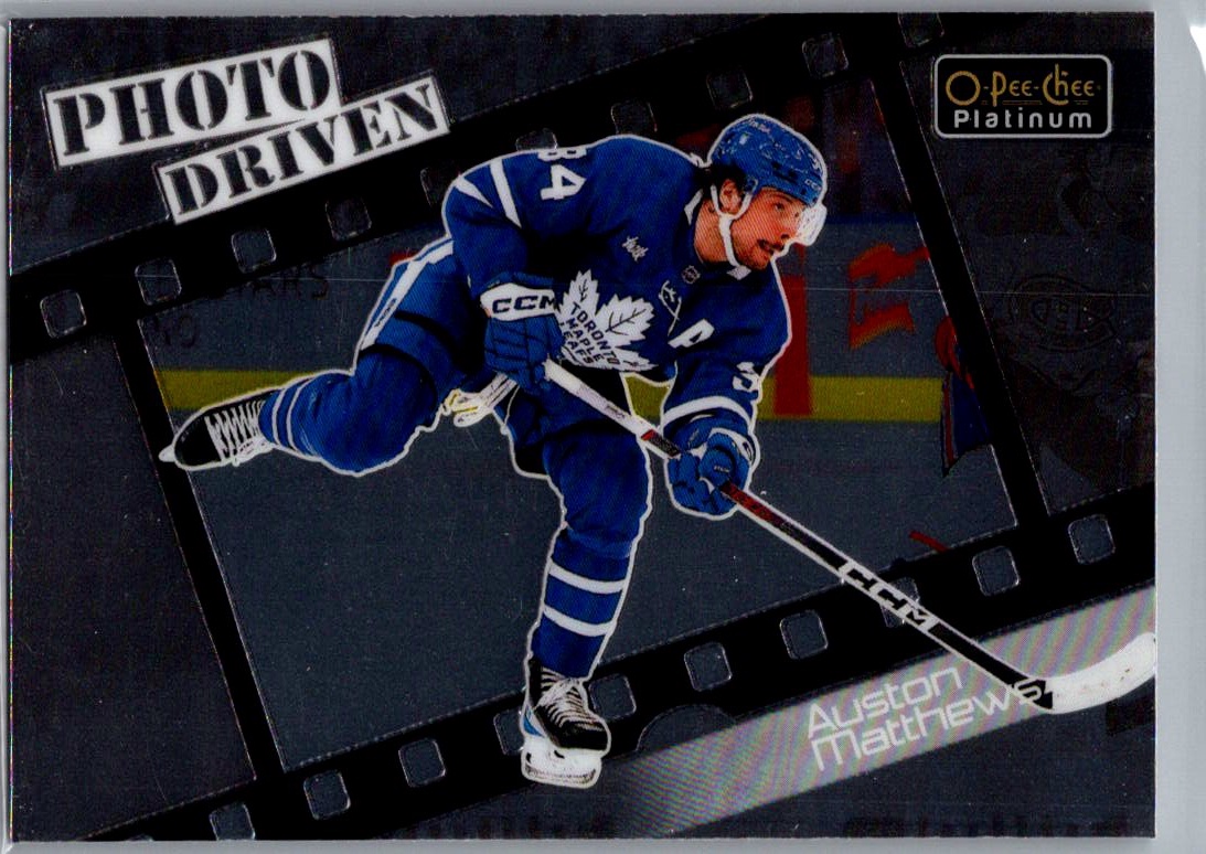 2023-24 O-Pee-Chee Platinum - Photo Driven Auston Matthews #PD-6 front