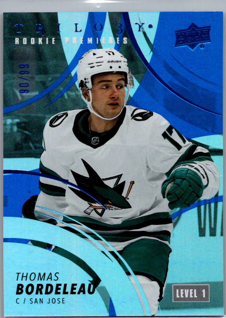 2022-23 Upper Deck Trilogy - Blue Thomas Bordeleau #176 SN99 front