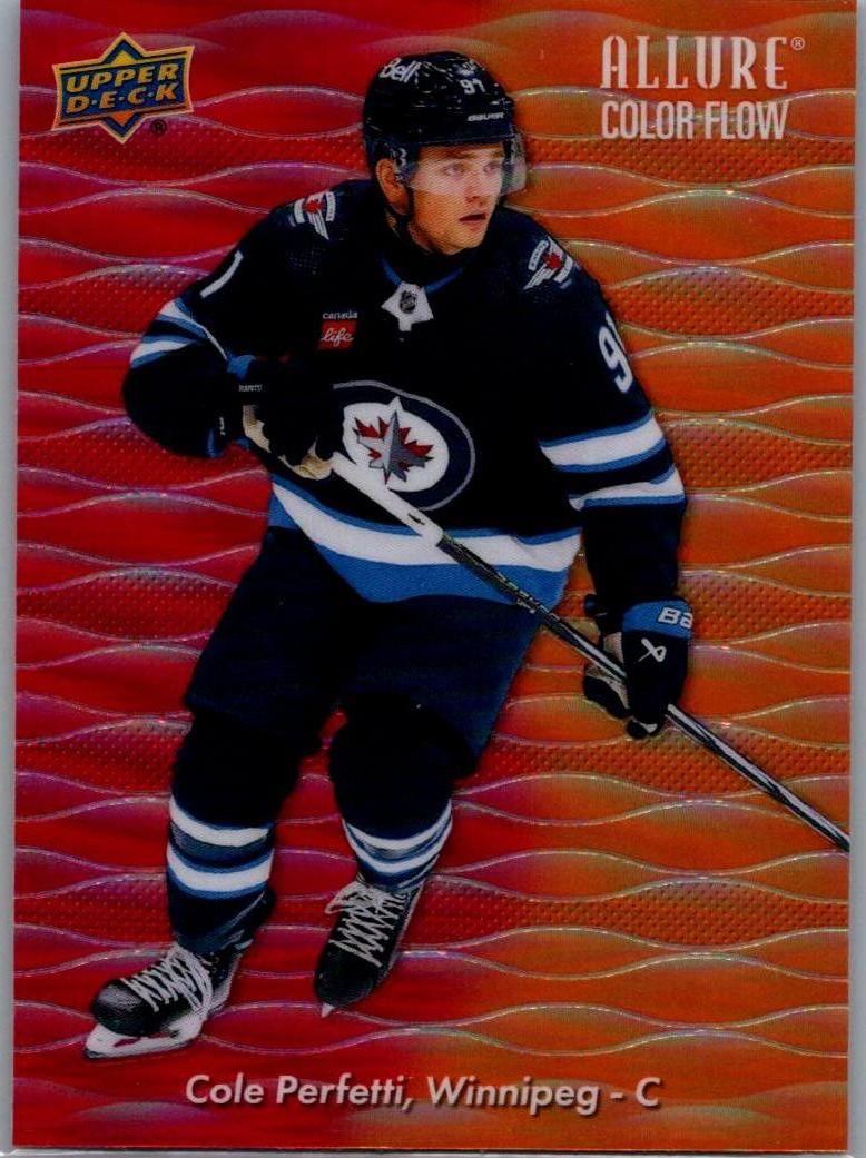 2023-24 Upper Deck Allure - Color Flow Red-Orange Cole Perfetti #CF-13 front