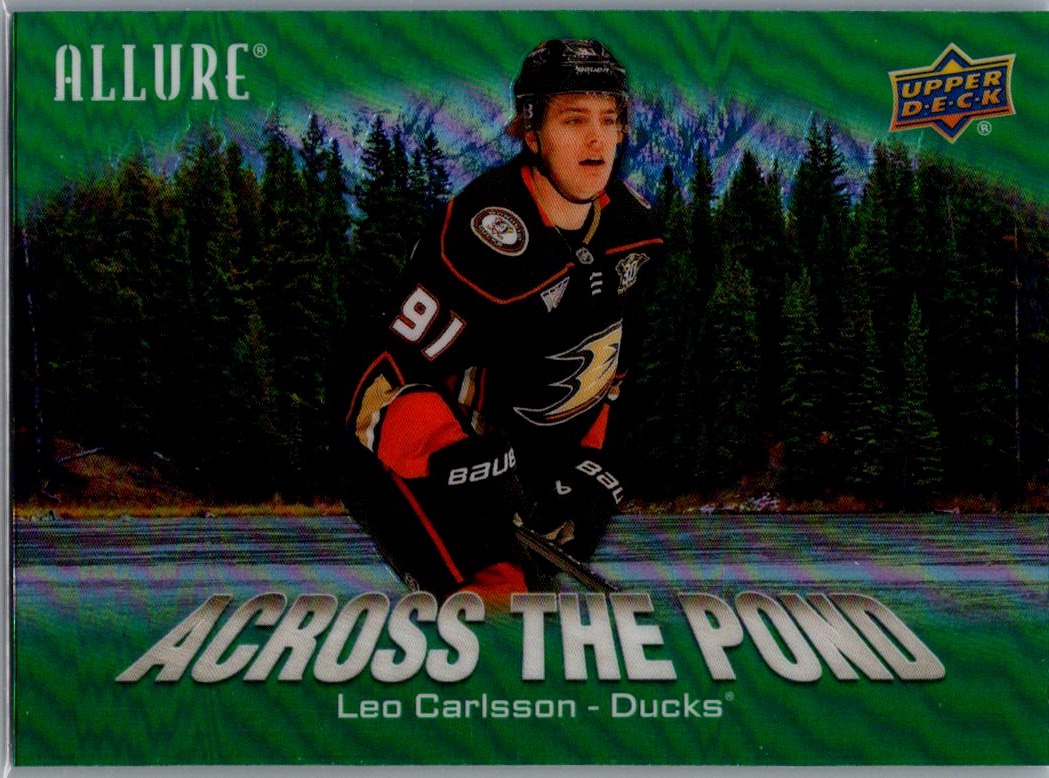 2024-25 Upper Deck Allure - Across the Pond Green Leo Carlsson #ATP-2 front