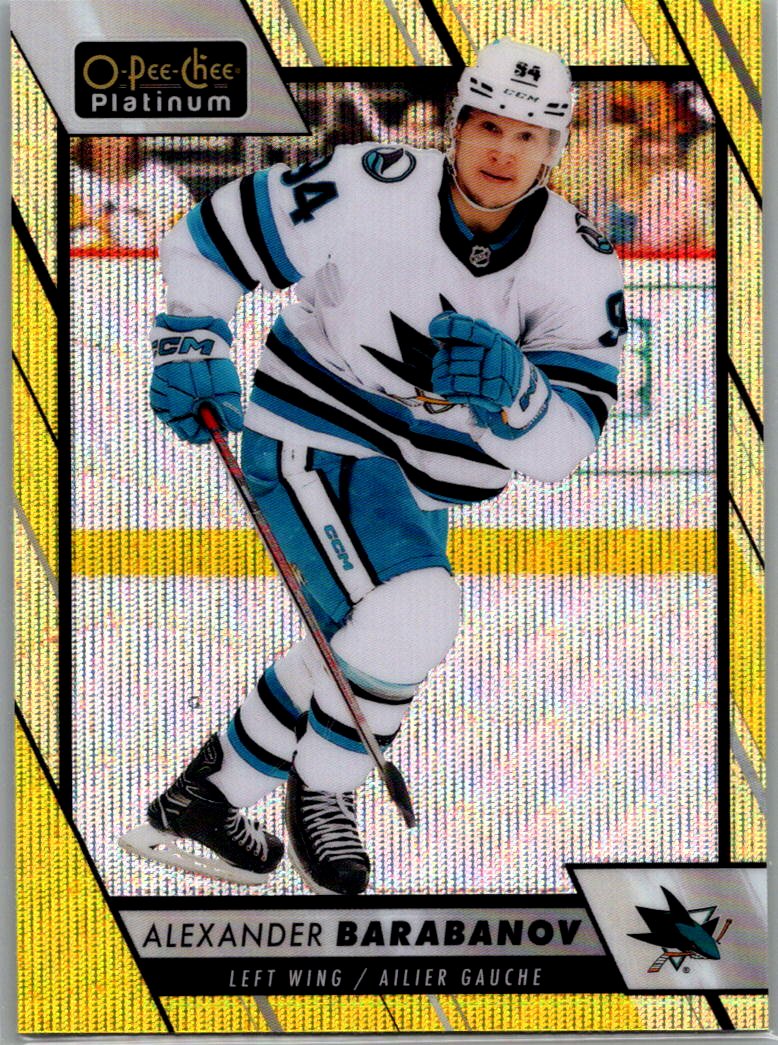 2023-24 O-Pee-Chee Platinum - Neon Yellow Surge Alexander Barabanov #87 front