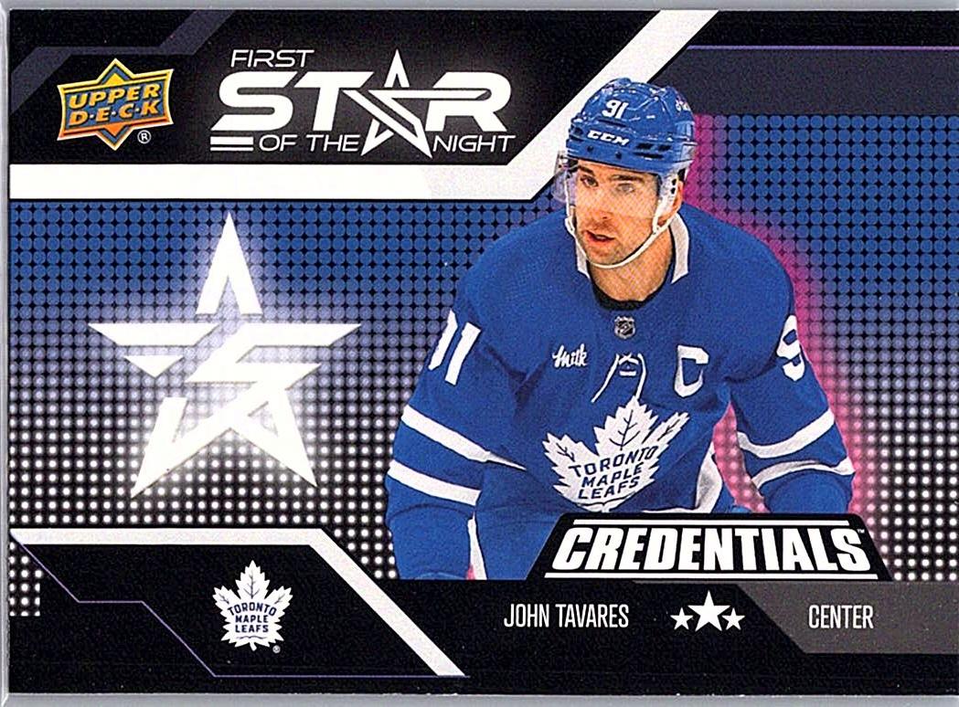 2022-23 Upper Deck Credentials - Star of the Night: First Star John Tavares #1S-6 front