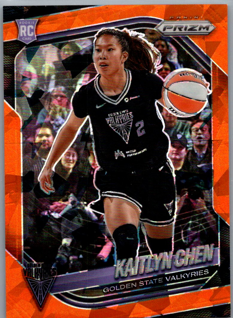 2025 Panini Prizm WNBA - Orange Ice Prizms Kaitlyn Chen #100 front