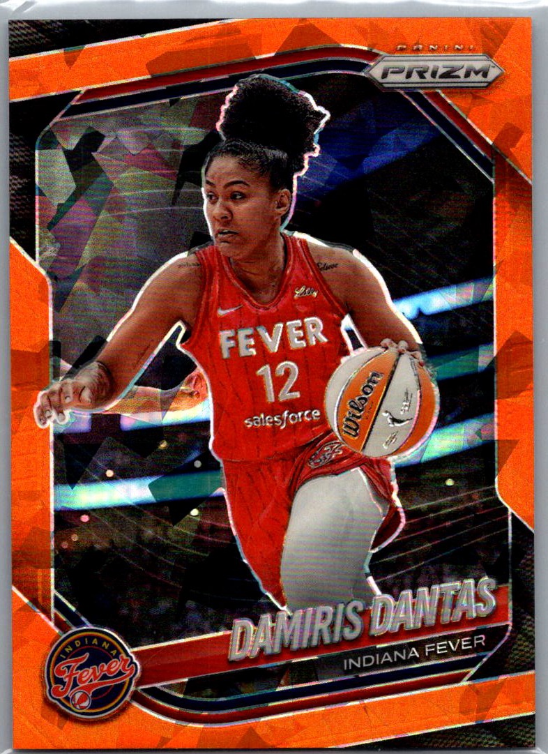 2025 Panini Prizm WNBA - Orange Ice Prizms Damiris Dantas #42 front