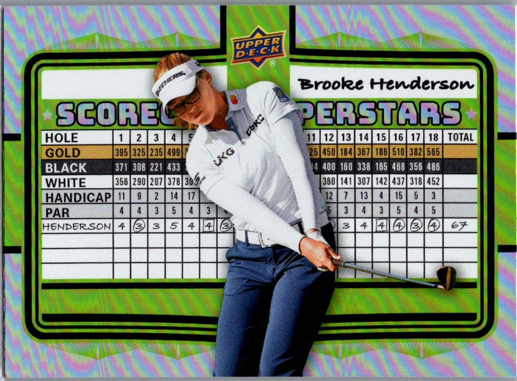 2026 Upper Deck - Scorecard Superstars Brooke Henderson #SS-9 front
