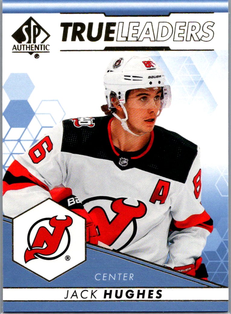 2022-23 SP Authentic - True Leaders Blue Jack Hughes #TL-19 front
