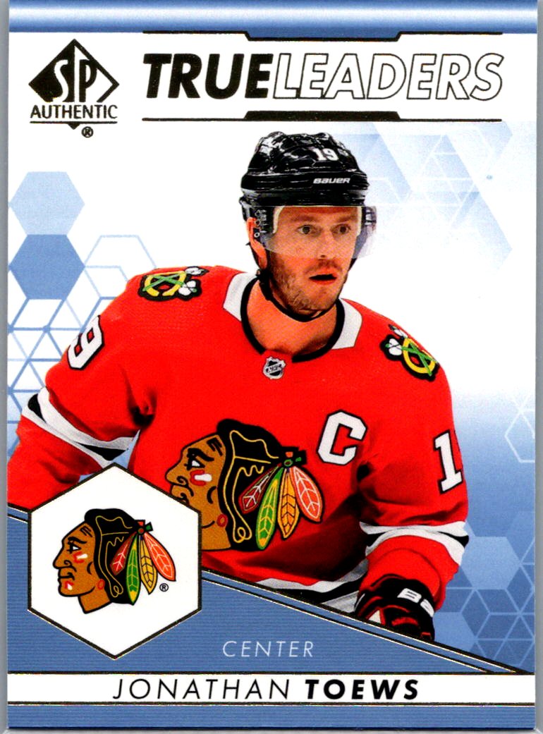 2022-23 SP Authentic - True Leaders Blue Jonathan Toews #TL-22 front