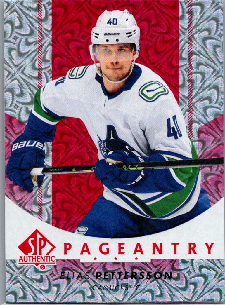 2022-23 SP Authentic - Pageantry Red Elias Pettersson #P-12 front