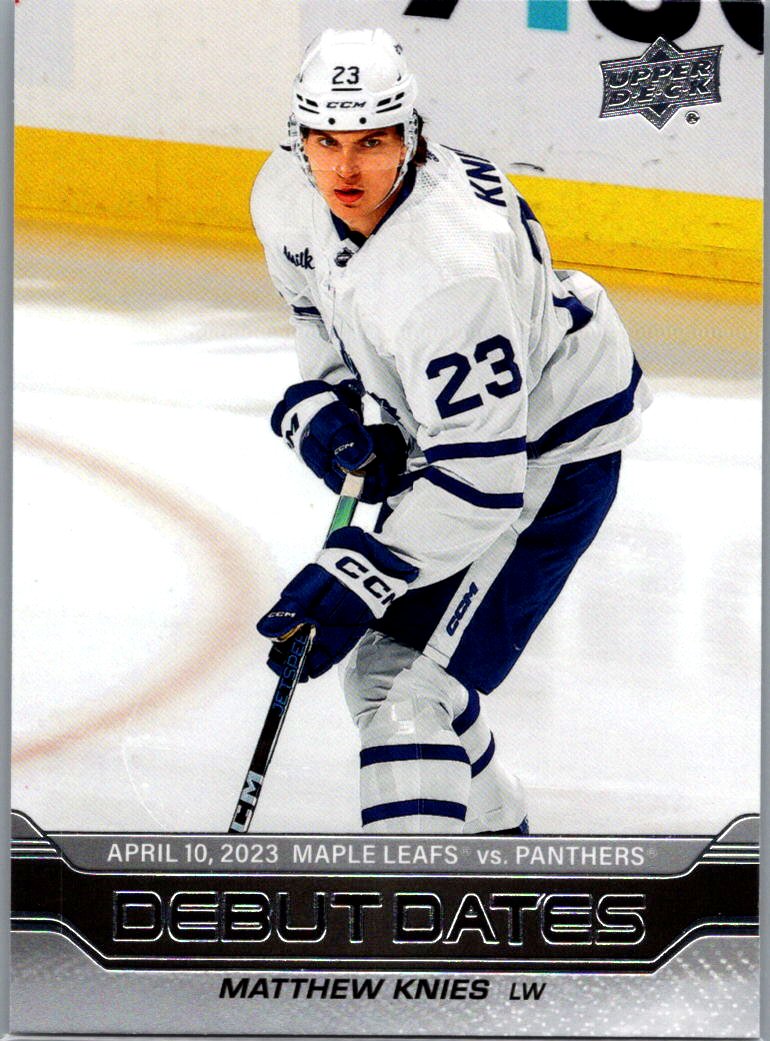 2023-24 Upper Deck - Debut Dates Matthew Knies #DD-18 front