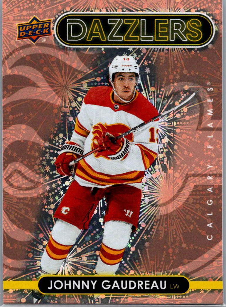 2021-22 Upper Deck - Dazzlers Pink Johnny Gaudreau #DZ-106 front