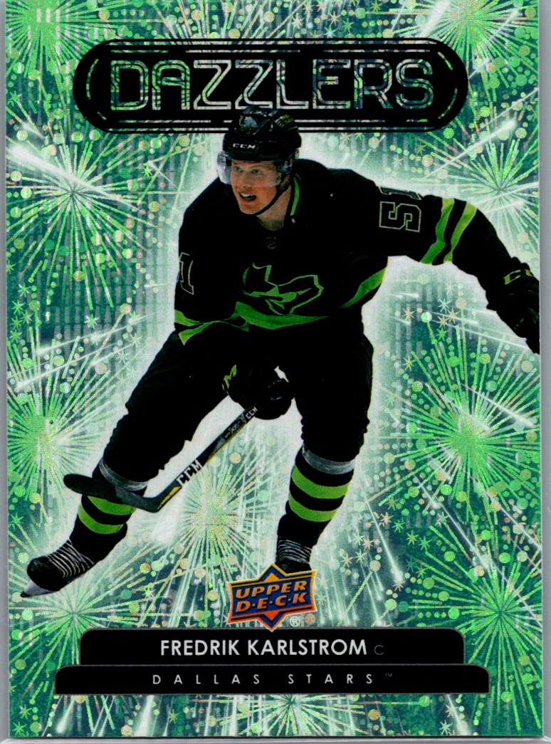 2022-23 Upper Deck - Dazzlers Green Fredrik Karlstrom #DZ-58 front