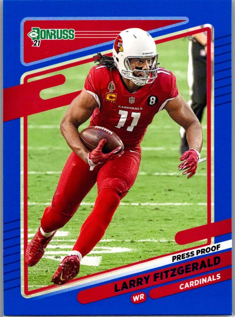 2021 Donruss - Press Proof Blue Larry Fitzgerald #246 front