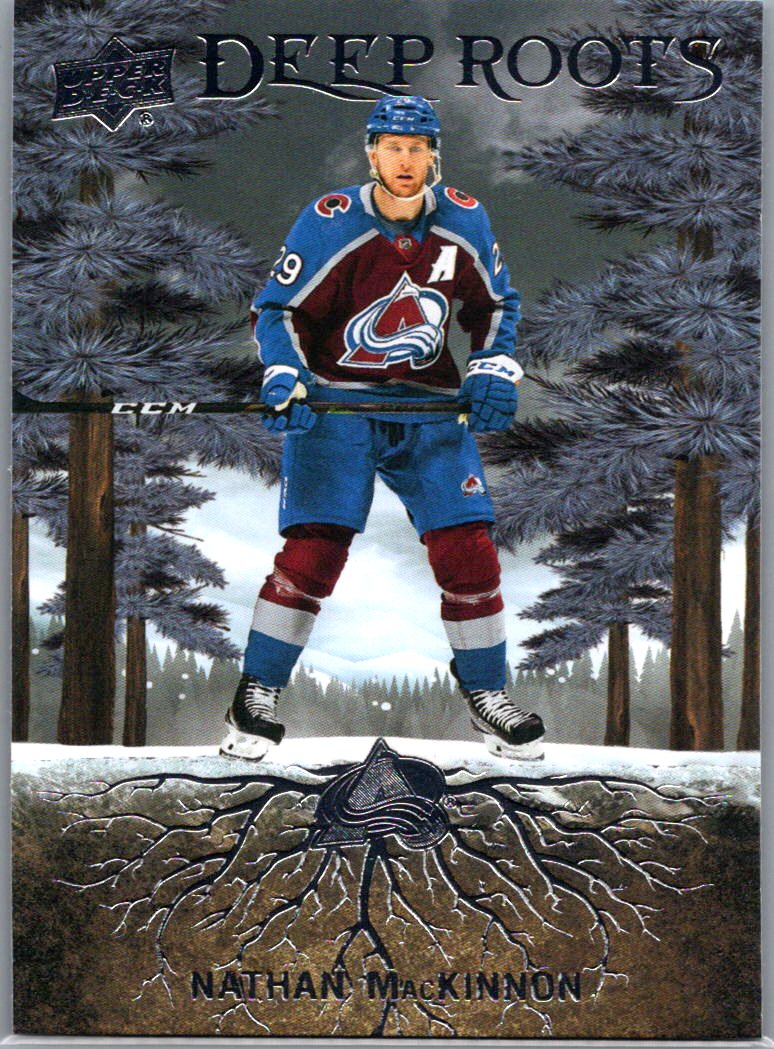 2023-24 Upper Deck - Deep Roots Nathan MacKinnon #DR-6 front