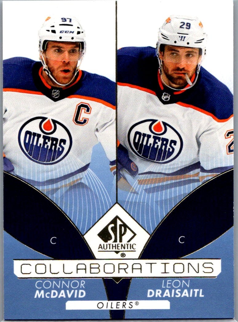 2022-23 SP Authentic - Collaborations Blue Connor McDavid / Leon Draisaitl #C-1 front