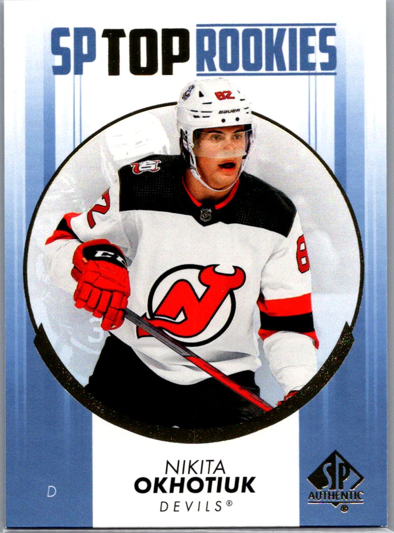 2022-23 SP Authentic - Top Rookies Blue Nikita Okhotiuk #TR-37 front