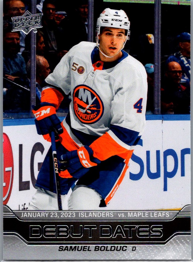 2023-24 Upper Deck - Debut Dates Samuel Bolduc #DD-6 front