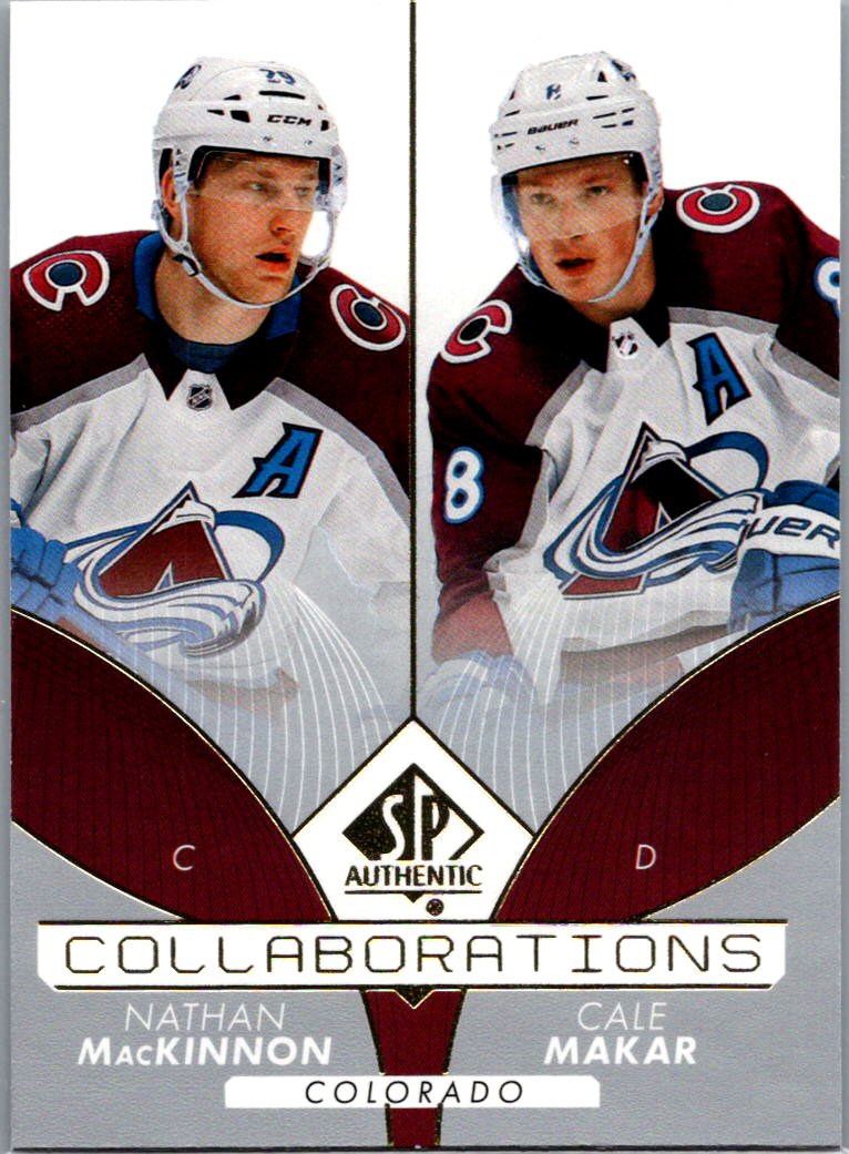 2022-23 SP Authentic - Collaborations Nathan MacKinnon / Cale Makar #C-10 front