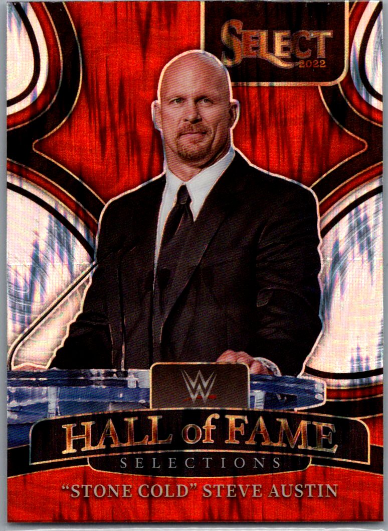 2022 Panini Select WWE - Hall of Fame Selections Flash Prizms Stone Cold Steve Austin #1 front