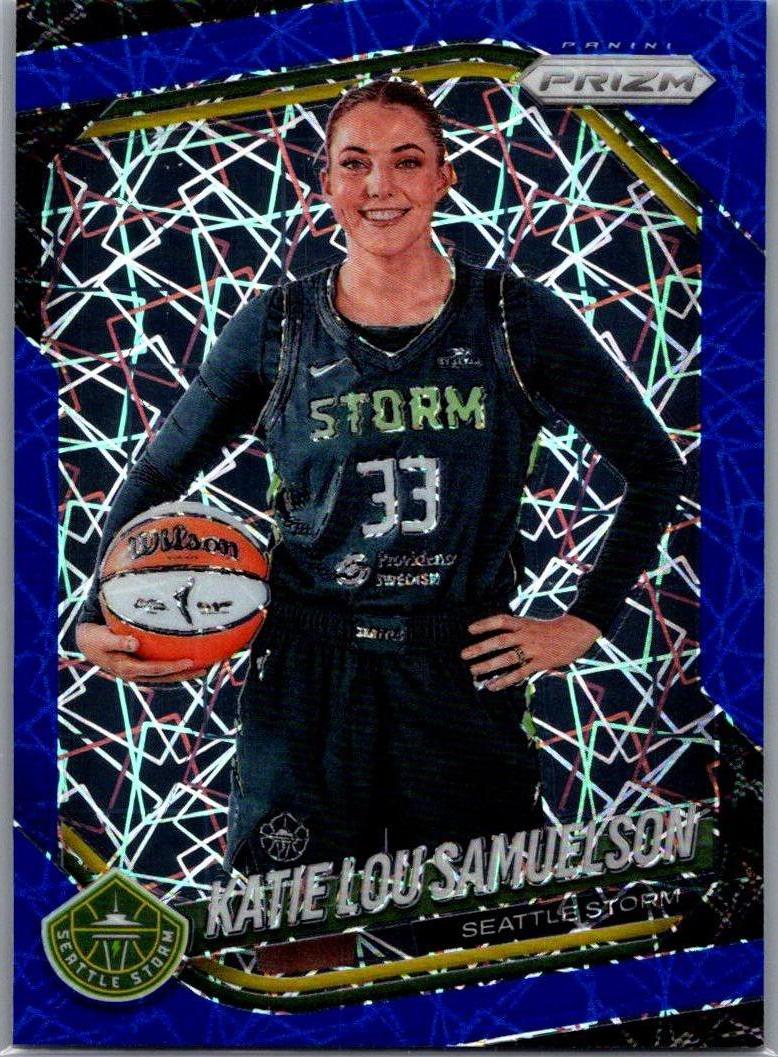 2025 Panini Prizm WNBA - Blue Velocity Prizms Katie Lou Samuelson #82 front