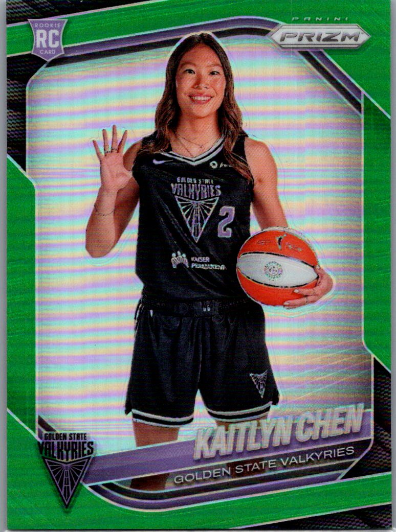 2025 Panini Prizm WNBA - Green Prizms Kaitlyn Chen #143 front