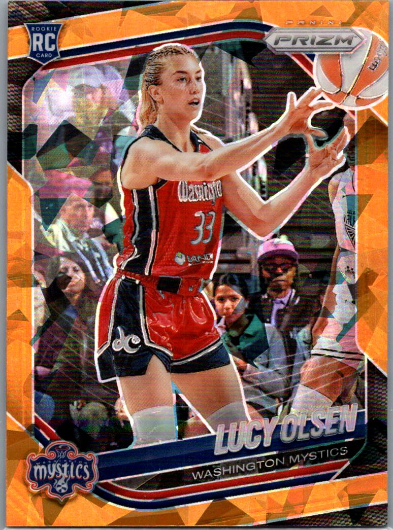 2025 Panini Prizm WNBA - Zduplicate Orange Ice Prizms Lucy Olsen #104 front