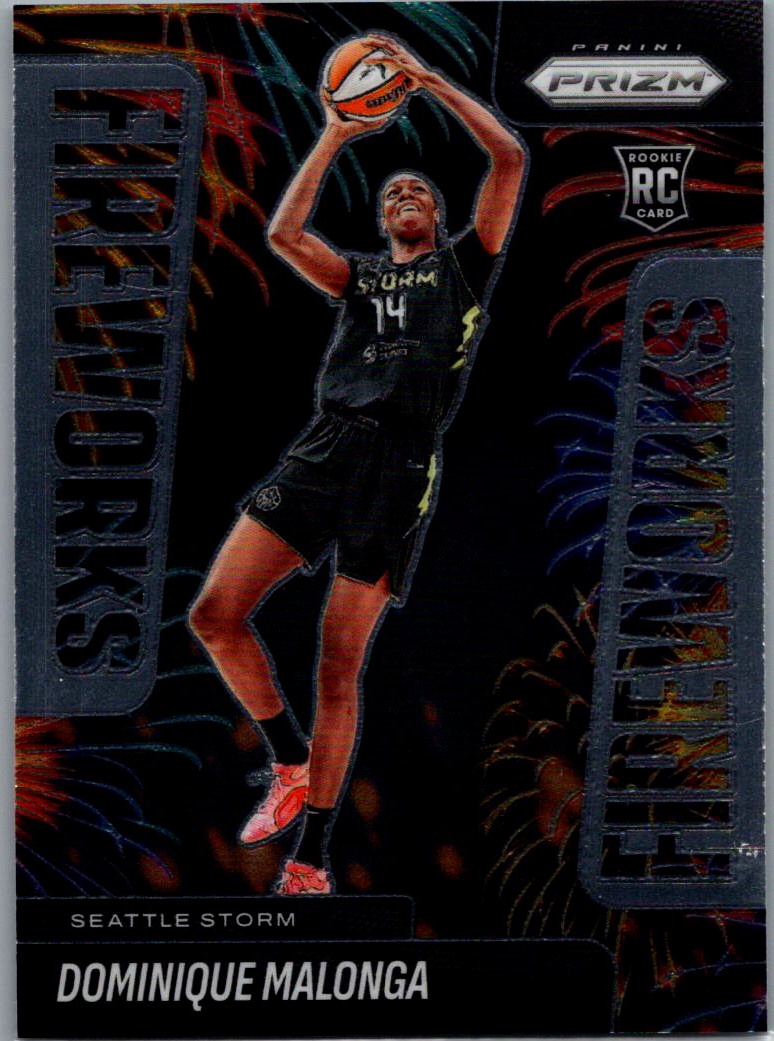 2025 Panini Prizm WNBA - Fireworks Dominique Malonga #12 front